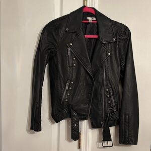 Bloomingdale’s- Society Amuse Women's Black Leather Jacket
